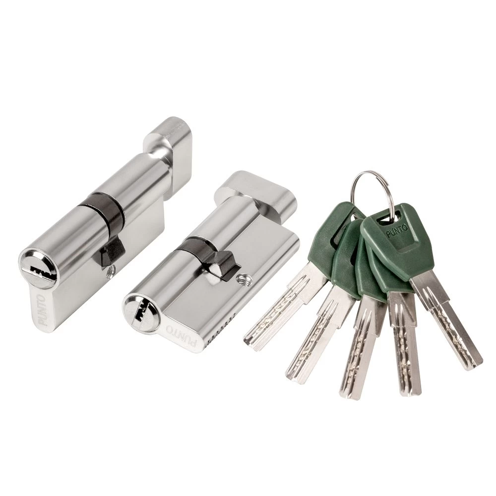 Фото Цилиндровый механизм (A202/100) A2002Knob100(50+10+40) с вертушкой SN никель