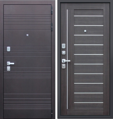 Дверь Дуэт орех рифленый