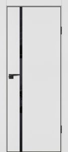 Межкомнатная дверь P-22  кромка ABS черная c 4-х ст. Белый матовый