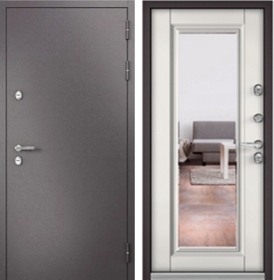 Дверь Бульдорс TERMO STANDART MP БУКЛЕ шоколад/Дуб бел. скандинавский. 10T-140